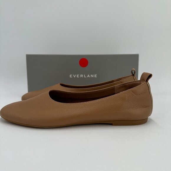 Everlane The Italian Leather Day Glove Flats in Caramel size 8.5 Women's Career - Picture 4 of 4